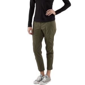 Lululemon Army Green Street to Studio Crop Pants Size 8 Lightweight Swift Gym